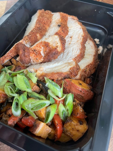 Cajun Oven Roasted Turkey & Skinny Hash