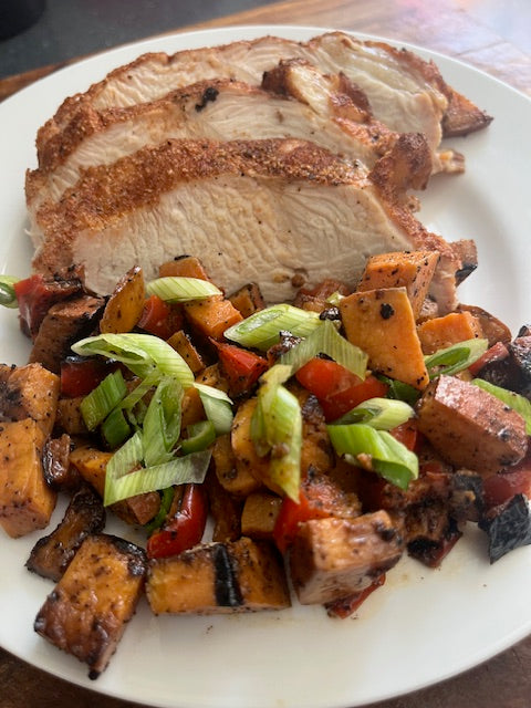 Cajun Oven Roasted Turkey & Skinny Hash