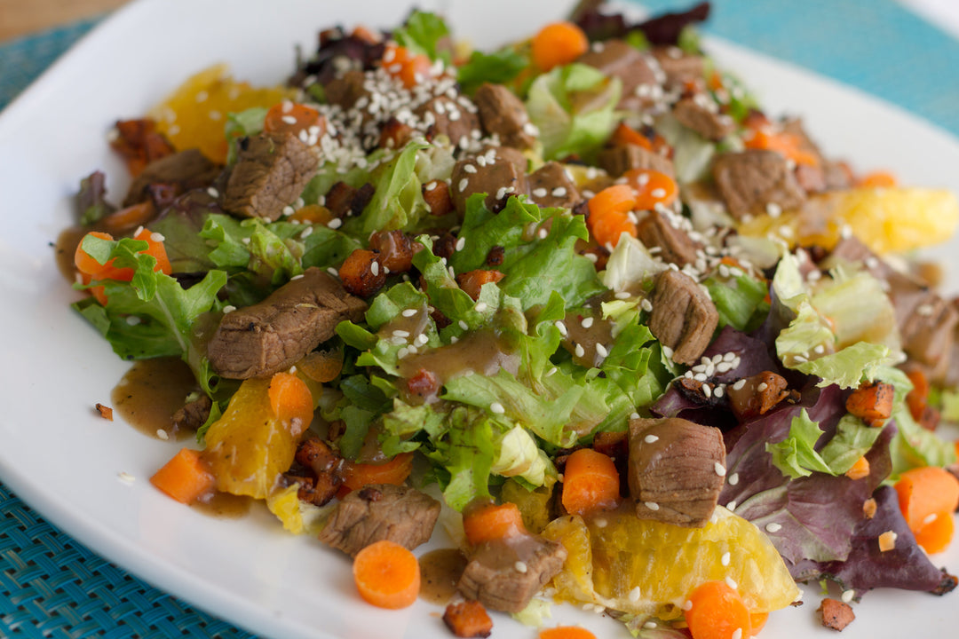 Asian Beef & Mandarin Spinach Salad