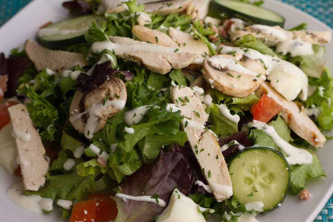 Chicken Cobb Lettuce Salad & Agave Fruit Salsa