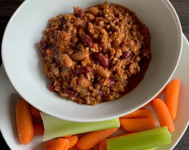 Chili w/ Celery and Carrots