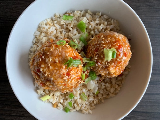 Sweet Chili Meatballs w. Cilantro Lime Rice