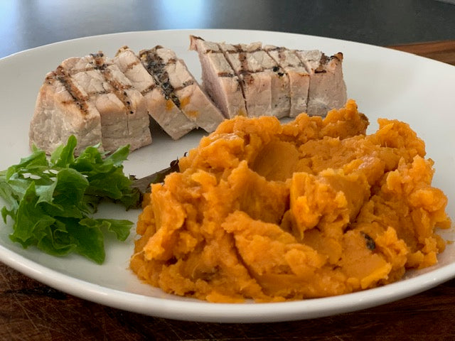 Pork Cutlet and Sweet Potato Mash