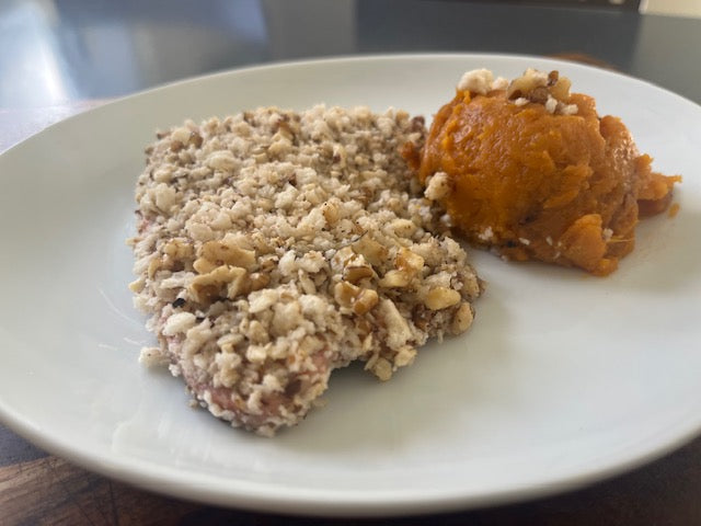 Walnut Salmon w/ Sweeter Sweet Potatoes