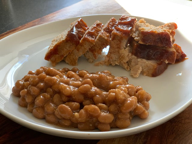 BBQ Meatloaf w. Boston Baked Beans