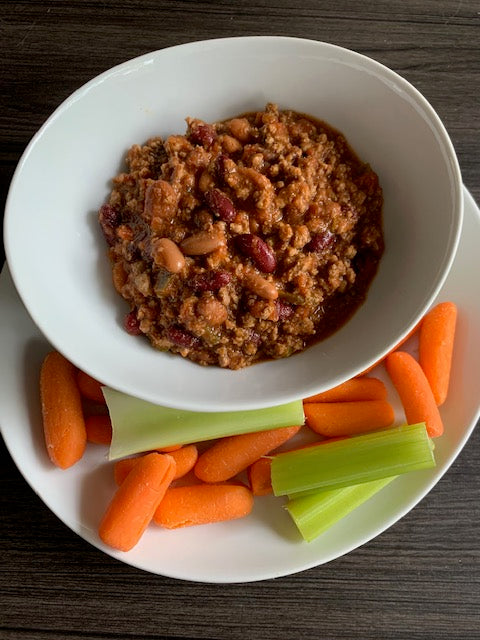 Beef Chili w/ Celery and Carrots