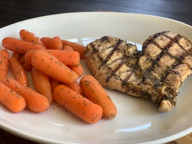 Marinated Chicken w/ Roasted Carrots & Side Salad